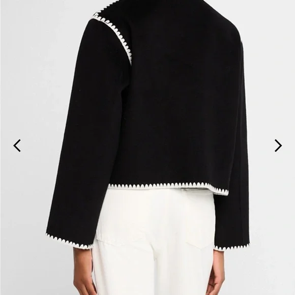 Rails Melanie Black Whipstitch Wool Jacket